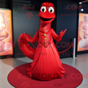Red Snake mascot costume...