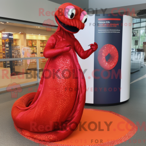 Red Snake-mascottekostuum...