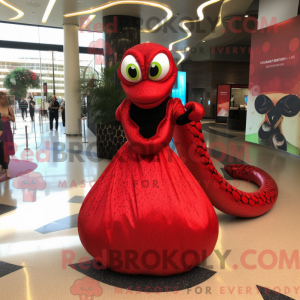 Red Snake-mascottekostuum...