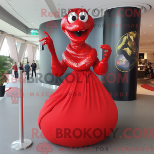 Red Snake-mascottekostuum...