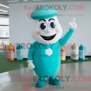 Postava maskota Teal Bottle...