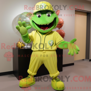 Lime Green Baseball Glove...