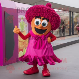 Magenta-Paella Maskottchen...
