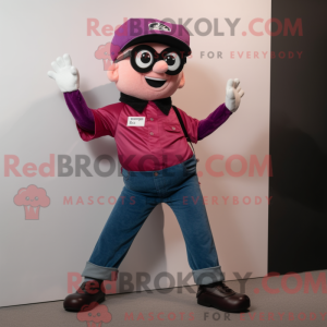 Magenta Mime Maskottchen...
