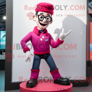 Magenta Mime Maskottchen...