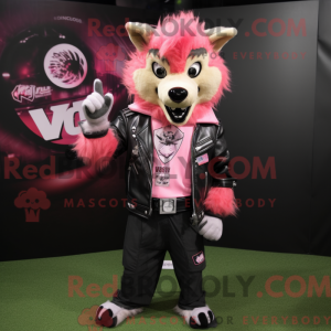 Pink Say Wolf mascot...