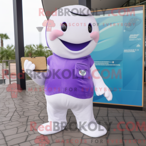 Lilla Beluga Whale maskot...