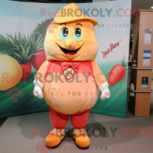 Peach Steak mascot costume...