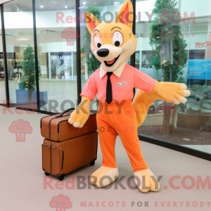 Peach Dingo mascot costume...