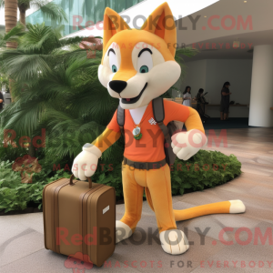 Peach Dingo mascot costume...