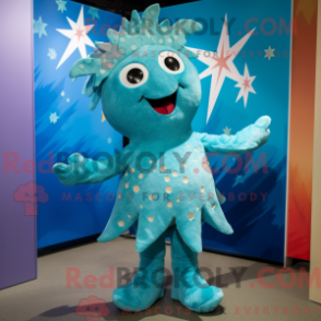 Figura turca de máscara de estrela-do-mar turca com um miniskjørt e øredobber - Mascotes estrela do mar - RedBrokoly.com