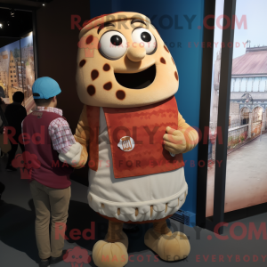 Tan Lasagna mascot costume...