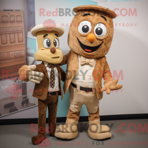 Tan Lasagne maskot kostyme...