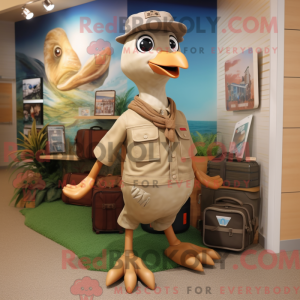 Tan Seagull mascottekostuum...