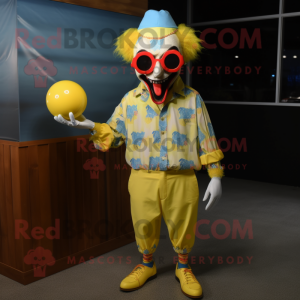 Citrongul Evil Clown maskot...