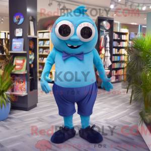 Figura azul de máscara de...