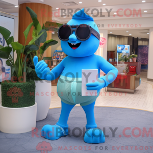 Figura azul de máscara de...