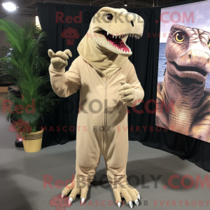 Beige Tyrannosaurus mascot...