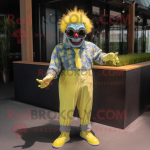 Citrongul Evil Clown maskot...