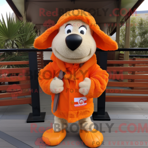 Orange Merino Får maskot...