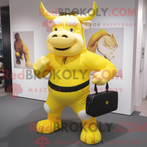 Postava maskota žlutého...