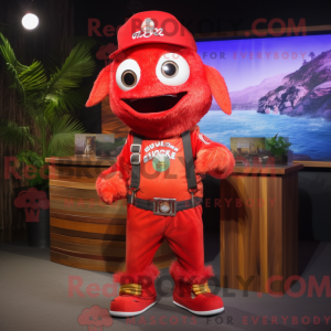 Rød Ceviche maskot kostume...