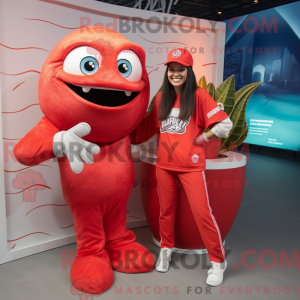 Red Ceviche mascot costume...