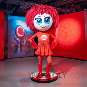 Rød volleyball bold maskot...