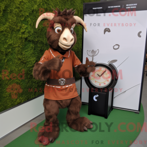 Brun ged maskot kostume...
