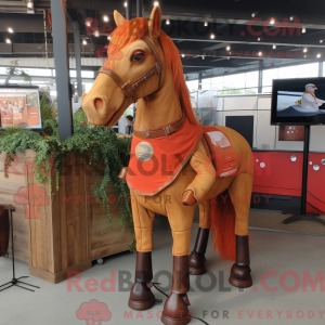 Rust Horse maskot kostume...