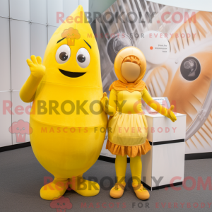 Lemon Yellow Acrobat mascot...
