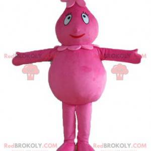 Barbabelle mascot famous pink character of Barbapapa -