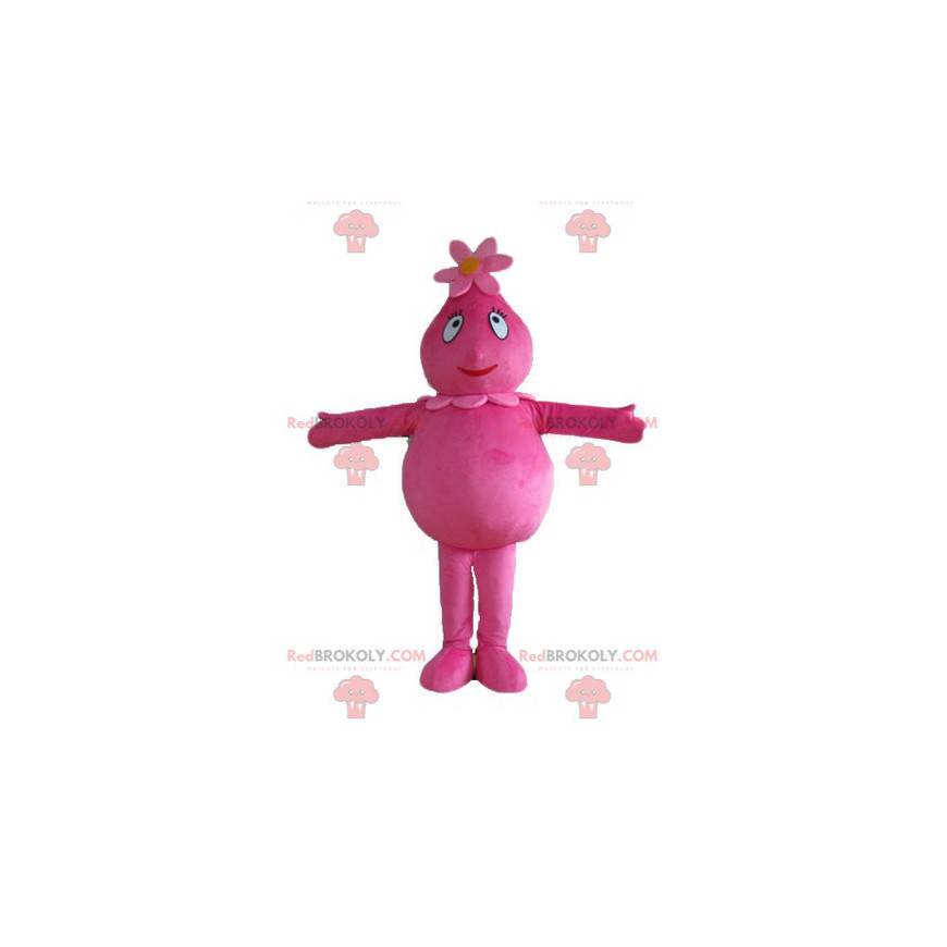 Barbabelle mascot famous pink character of Barbapapa -