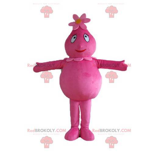 Barbabelle mascot famous pink character of Barbapapa -