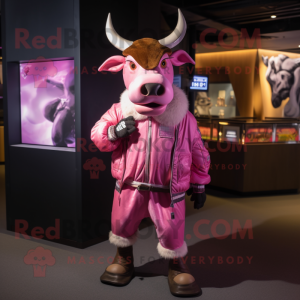 Rosa Zebu Maskottchen...