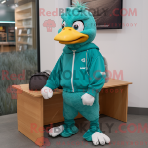 Teal Hens mascottekostuum...
