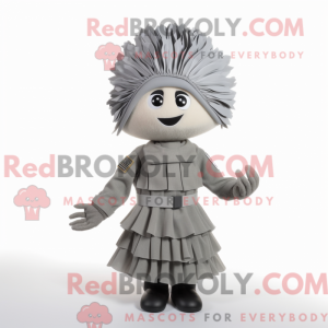 Grey Army Soldier maskot...