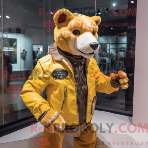 Gul Mountain Lion maskot...