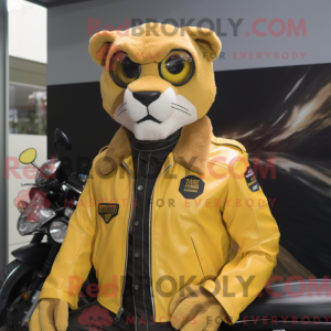 Gul Mountain Lion maskot...