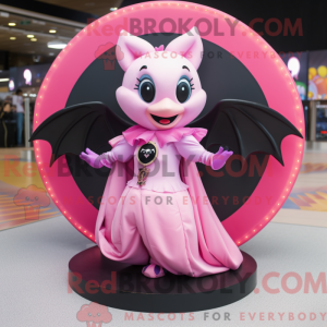 Pink Bat maskot kostume...