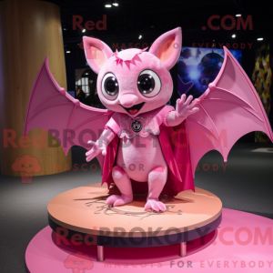 Pink Bat mascottekostuum...