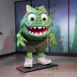 Forest Green Piranha mascot...