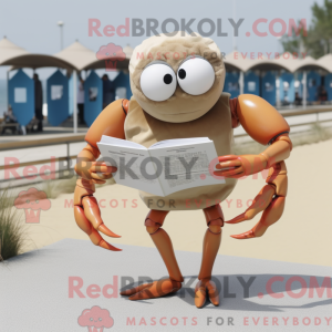 Tan Crab maskotdraktfigur...