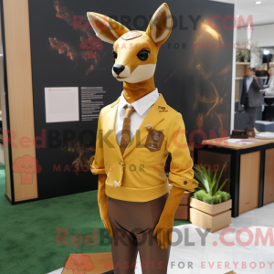 Gold Roe Deer mascot...