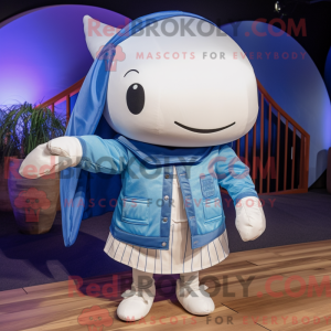White Blue Whale maskot...