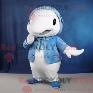 White Blue Whale maskot...