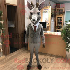Grå rådyr maskot kostyme...