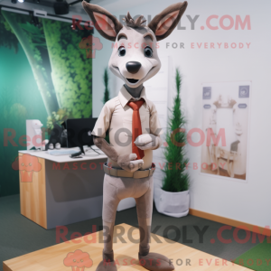 Grå rådyr maskot kostyme...