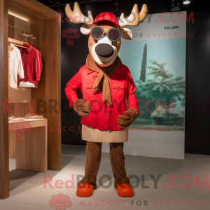 Rød rensdyr maskot kostume...