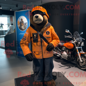 Orange Navy Seal mascot...